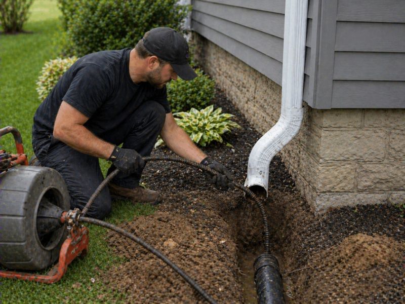 Downspout Snaking in Bergen County, NJ