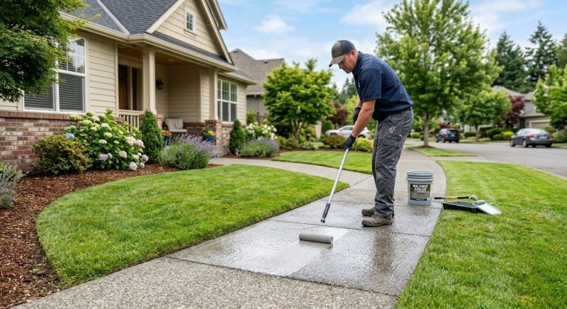 Stamped Concrete Sealing in Puyallup, WA
